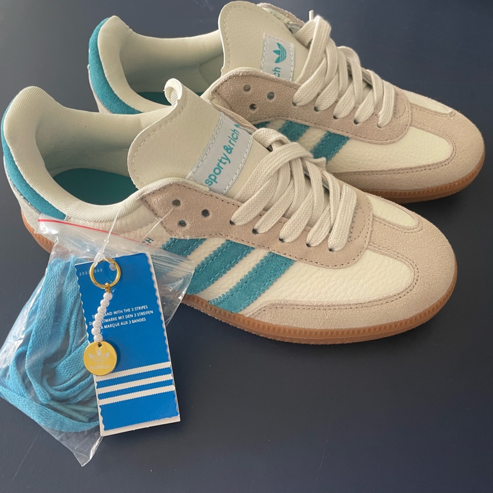 DHgate adidas sambas. Sporty and rich collab.